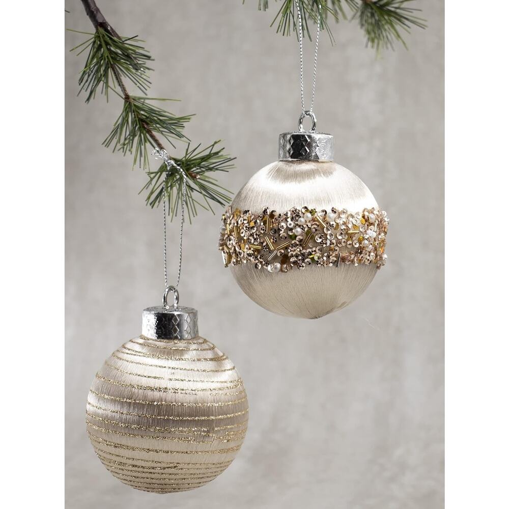 Satin Christmas Balls Ornaments, Silk Christmas Hanging Ball Decorations, 12Pcs - Picture 5 of 8